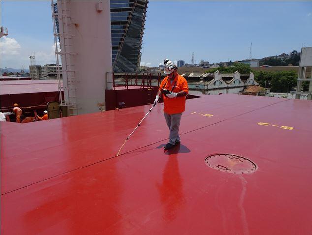 Ultrasonic hatch cover testing